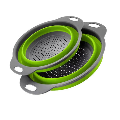 Collapsible Colander Foldable Kitchen Strainer & Drain Basket
