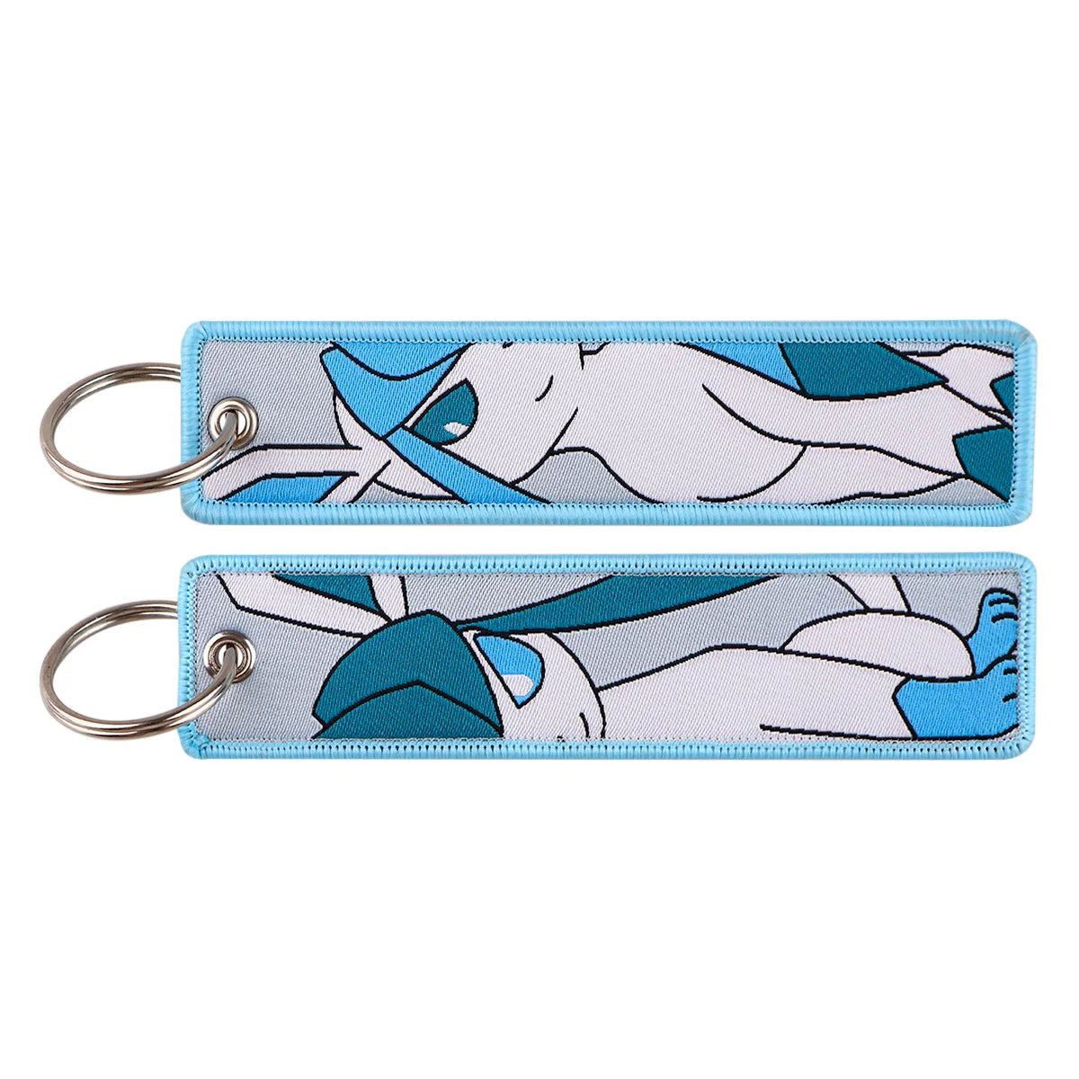 Embroidered Keychain Double-Sided Key Fob for Car & Motorcycle