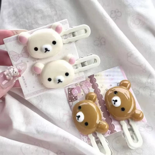 Kids Hair Clips Cute Bear Barrettes for Girls