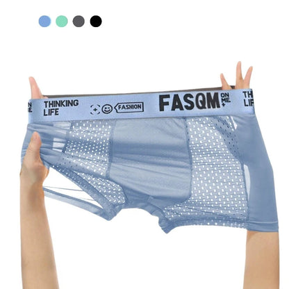 Men's Boxer Briefs Ice Silk Breathable Stretch Trunks