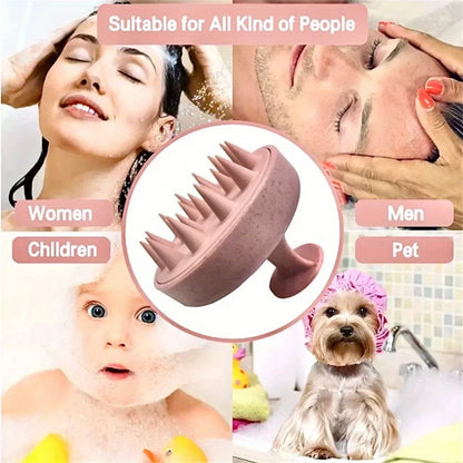 Scalp Massager Shampoo Brush with Soft Silicone Teeth