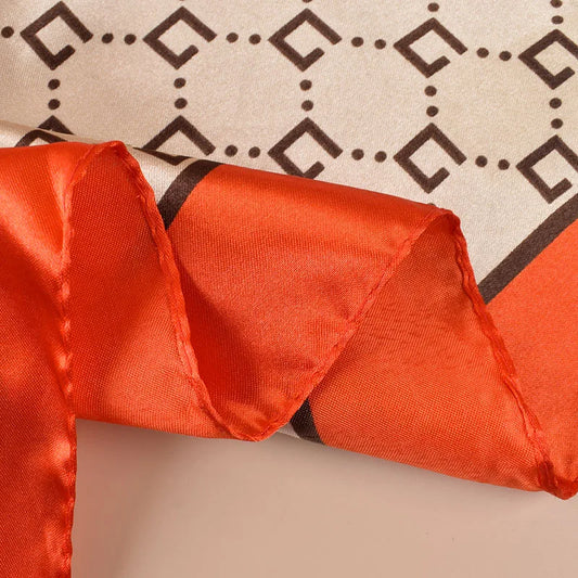 Women's Satin Square Scarf, Summer Beach Headscarf