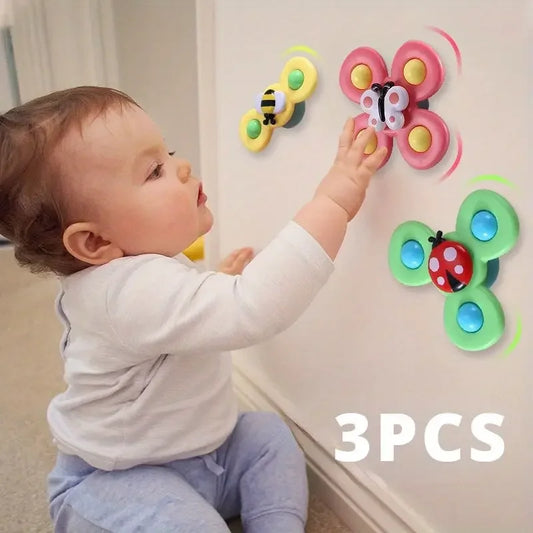Suction Cup Spinning Toy, Interactive Baby Flower Toy Set