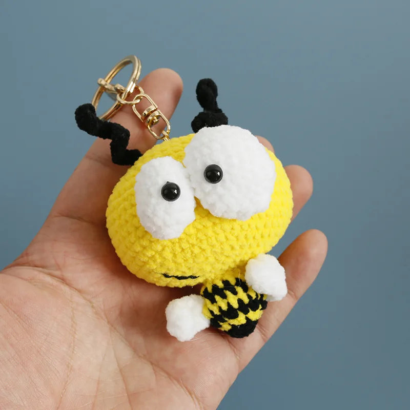 Sheep Keychain Cute Crochet Animal Keyring for Bags and Keys