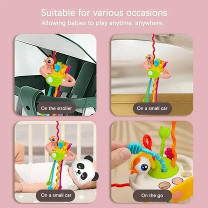 Pull String Sensory Toy for Fine Motor Skills and Baby Play