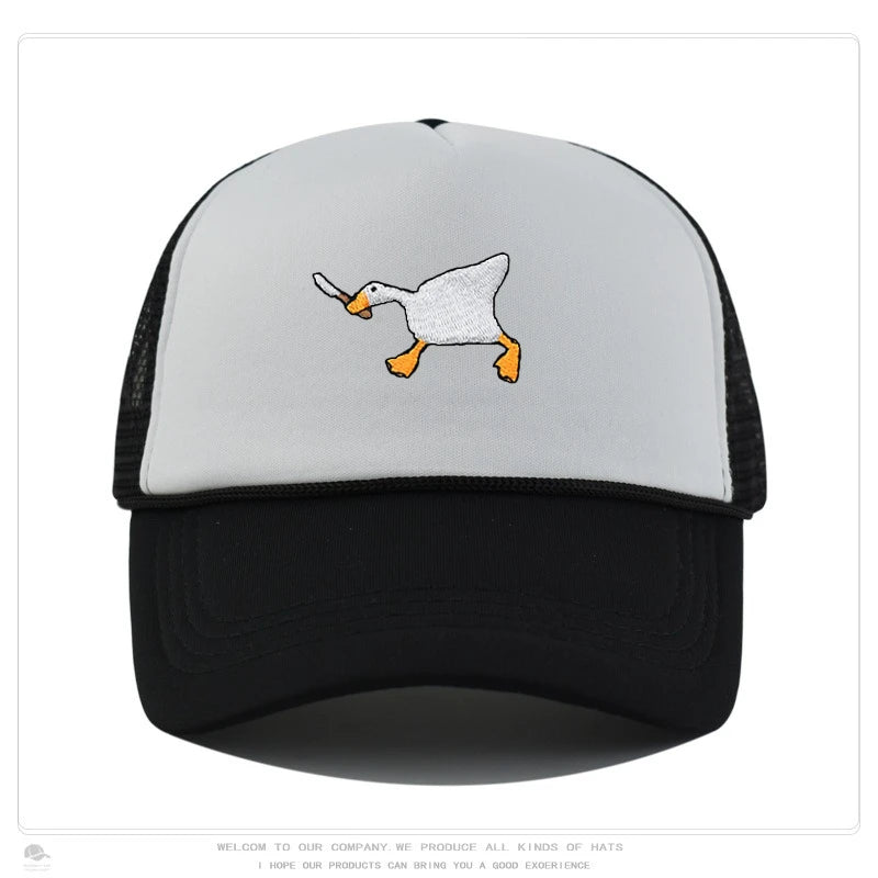 Embroidered Baseball Cap with Goose Design for Men & Women