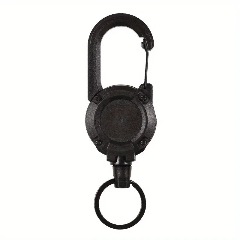 Retractable Keychain Holder with Carabiner Clip Heavy Duty Key Reel
