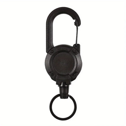 Retractable Keychain Holder with Carabiner Clip Heavy Duty Key Reel