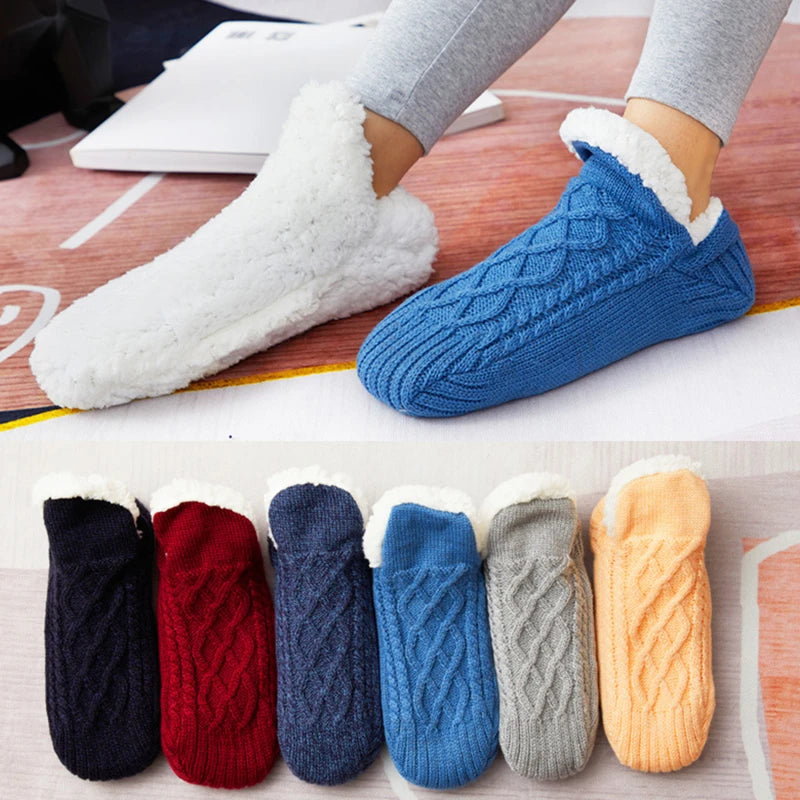 Men's Slipper Socks Warm Fuzzy Non-Slip Thermal Winter Socks