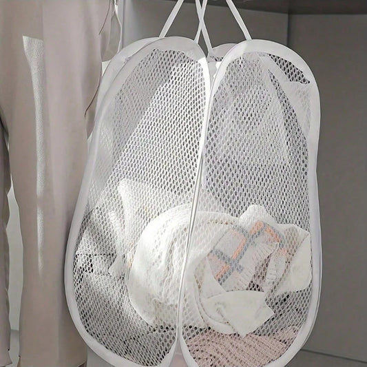 Collapsible Laundry Basket – Portable Mesh Clothes Hamper