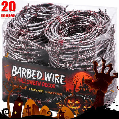 Halloween Barbed Wire Decoration 2.5m Fake Fence Prop