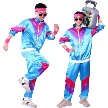 Men's Retro Tracksuit Costume – 80s & 90s Windbreaker Set