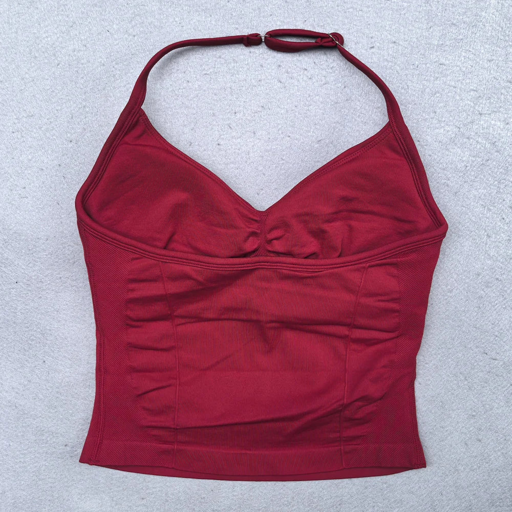 Women's Workout Tank Top Built-In Bra Sleeveless Yoga Gym Top