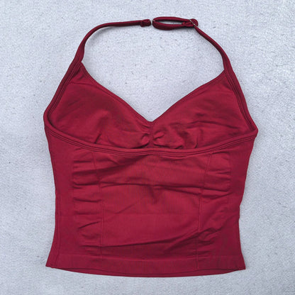 Women's Workout Tank Top Built-In Bra Sleeveless Yoga Gym Top