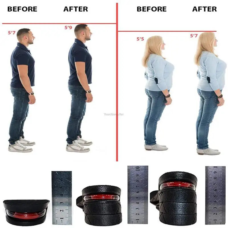 Height Increase Insoles Adjustable Elevator Shoe Lifts 3-9cm