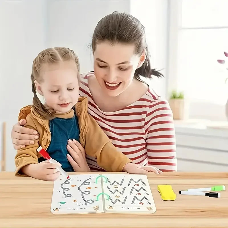 Reusable Writing Workbook for Kids – Drawing & Learning Activity Book