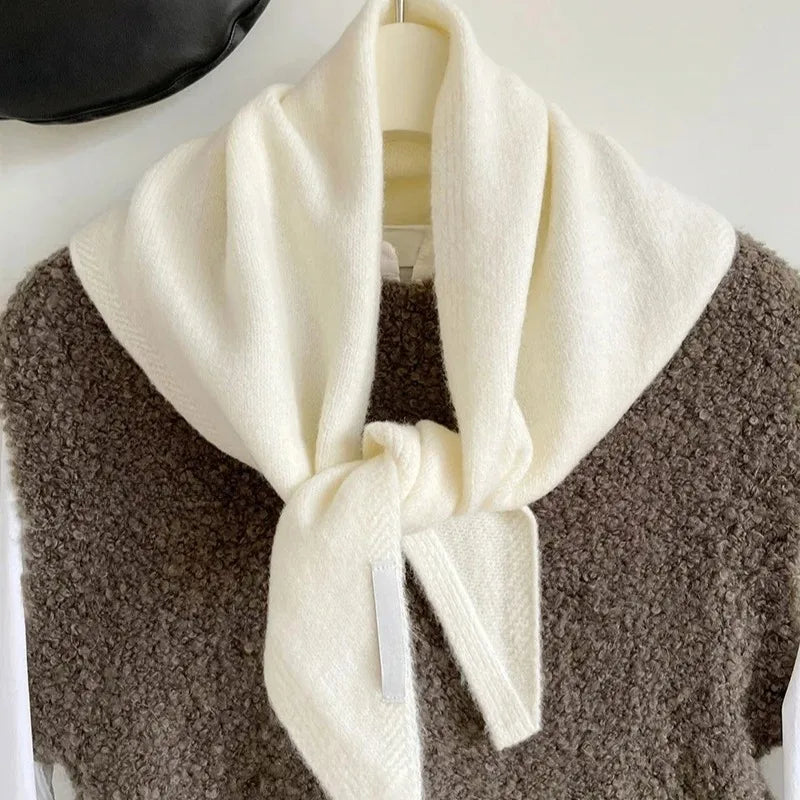 Women's Knitted Scarf Triangular Wool Blend Warm Headscarf
