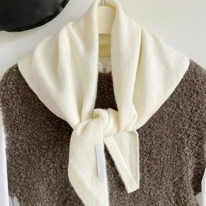 Women's Knitted Scarf Triangular Wool Blend Warm Headscarf