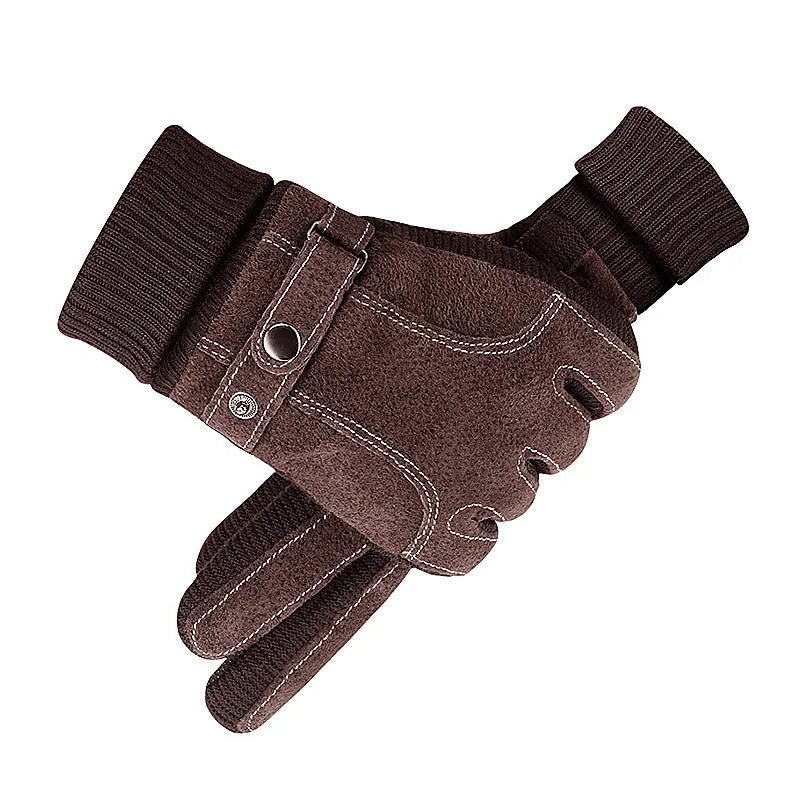 Men's Winter Motorcycle Gloves Warm Touchscreen Anti-Slip