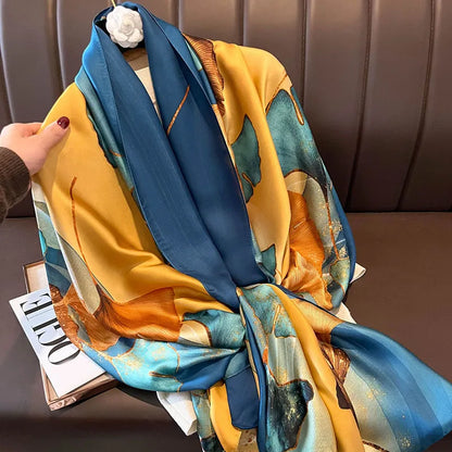 Women's Long Scarf – Smooth Polyester Shawl for All Seasons