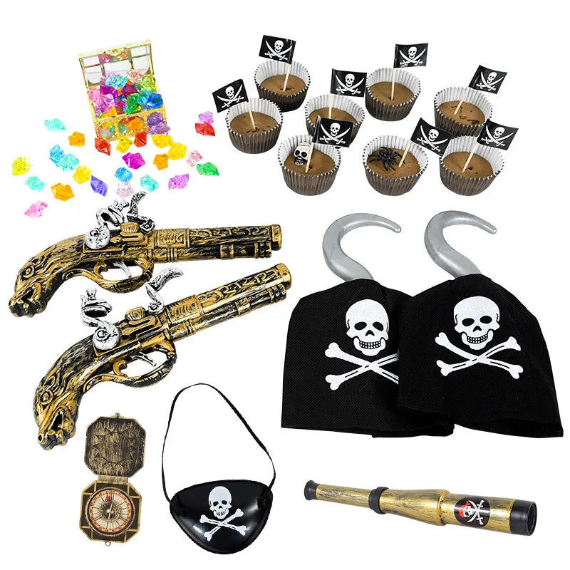 Pirate Party Decorations Captain Hat Costume Props for Kids