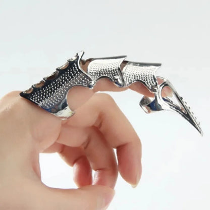 Gothic Knuckle Ring, Punk Claw Full Finger Metal Jewelry