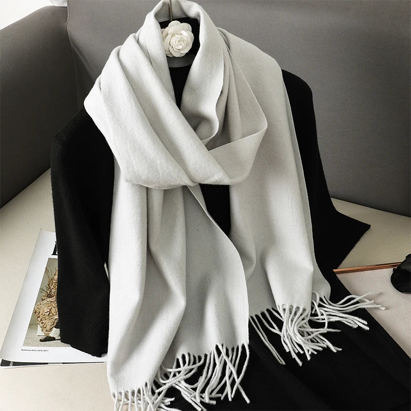 Women's Winter Scarf – Long Warm Solid Shawl Wrap