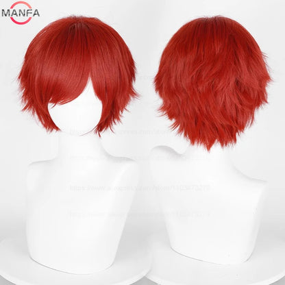 Short Cosplay Wig – 30cm Straight Heat Resistant Synthetic Hair