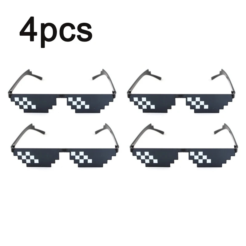 Pixelated Sunglasses Funny Novelty Party Glasses for Men and Women