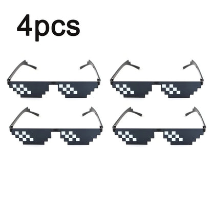 Pixelated Sunglasses Funny Novelty Party Glasses for Men and Women