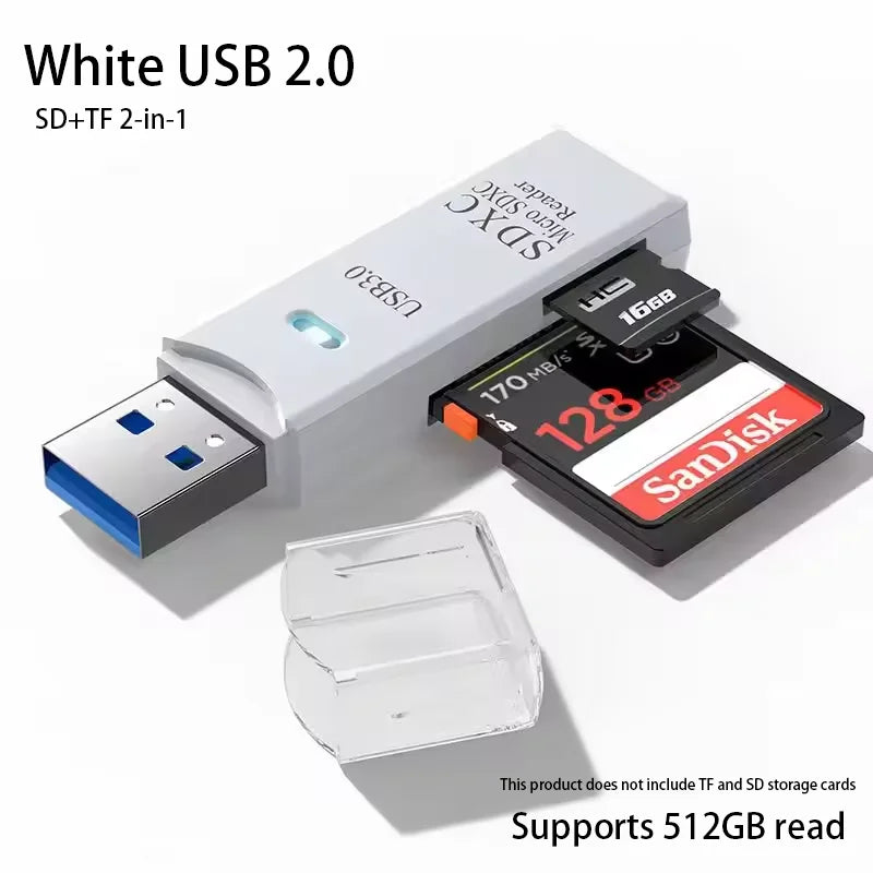 USB 3.0 Card Reader for SD and Micro SD TF Memory Cards