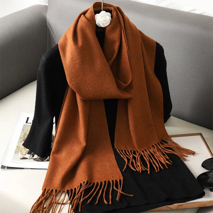 Women's Winter Scarf – Long Warm Solid Shawl Wrap