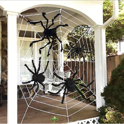 Large Halloween Spider Decoration Plush Black Spider for Haunted Houses