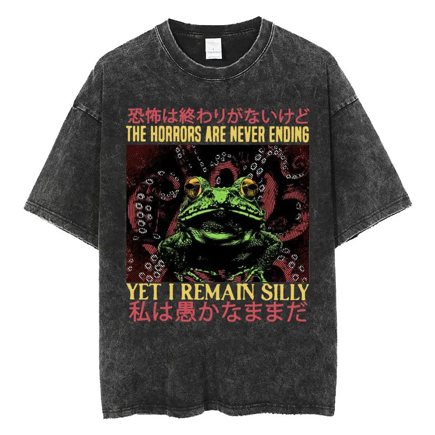 Men’s Oversized T-Shirt Retro Washed Funny Graphic Print