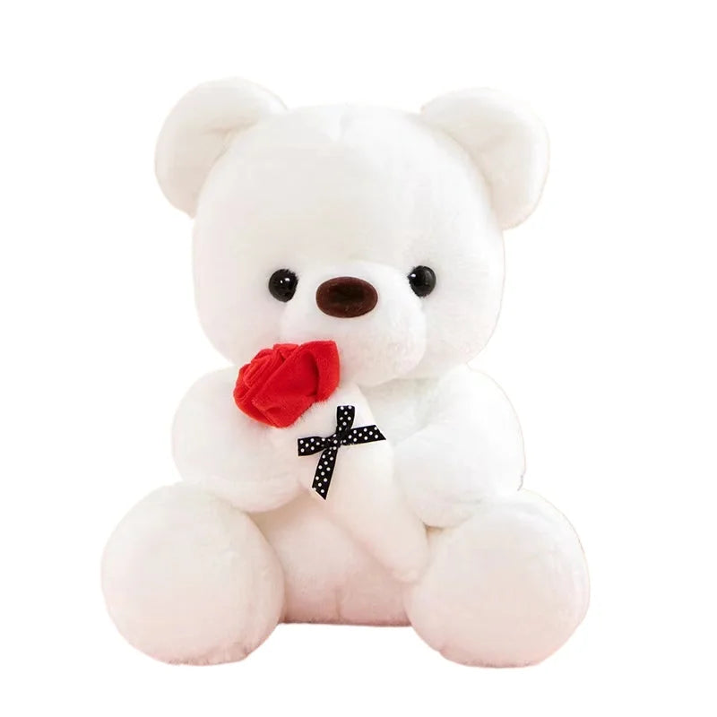 Rose Bear Plush, 25cm Romantic Bear Plush Gift